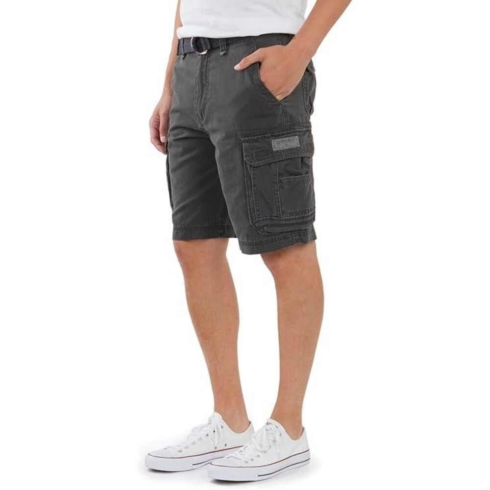 NEW UNIONBAY Men's Survivor Belted Cargo Short 32 Pockets